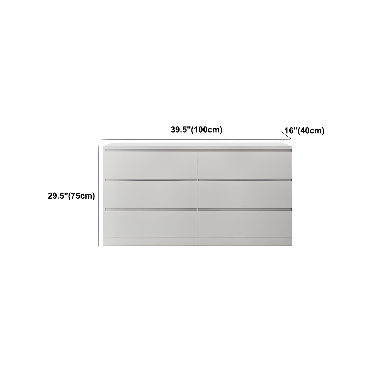 Contemporary 15.7" Wide White Chest Soft-Close Drawers Storage Chest - image 16