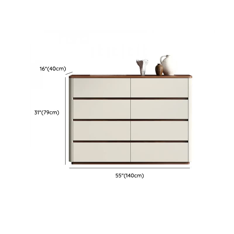 Off-White Simplistic Composite Wood Double Dresser/Bachelor Chest/Lingerie Chest with 8/6/3 Drawers in Horizontal/Vertical Orientation - image 21