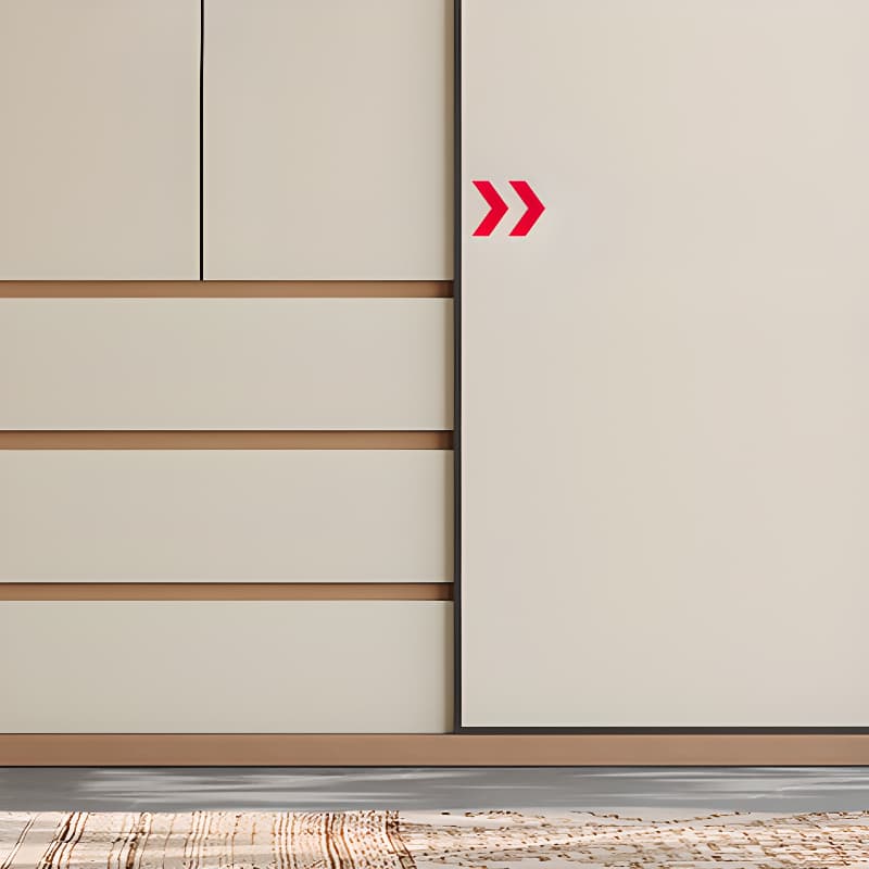 Multi-Color Simple Lumber Wardrobe Closet with Soft Close Drawer, Soft Close Door, Interior Shelves, and Clothing Rod - image 4