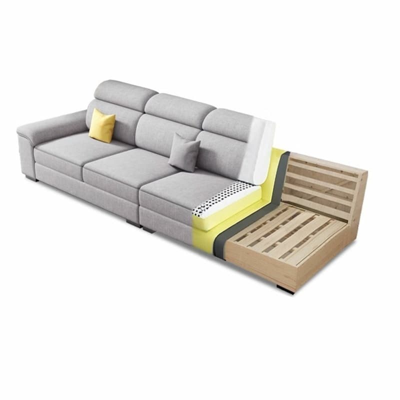 Modern L-Shape Right Hand Facing Sofa & Chaise with Concealed Support - image 13