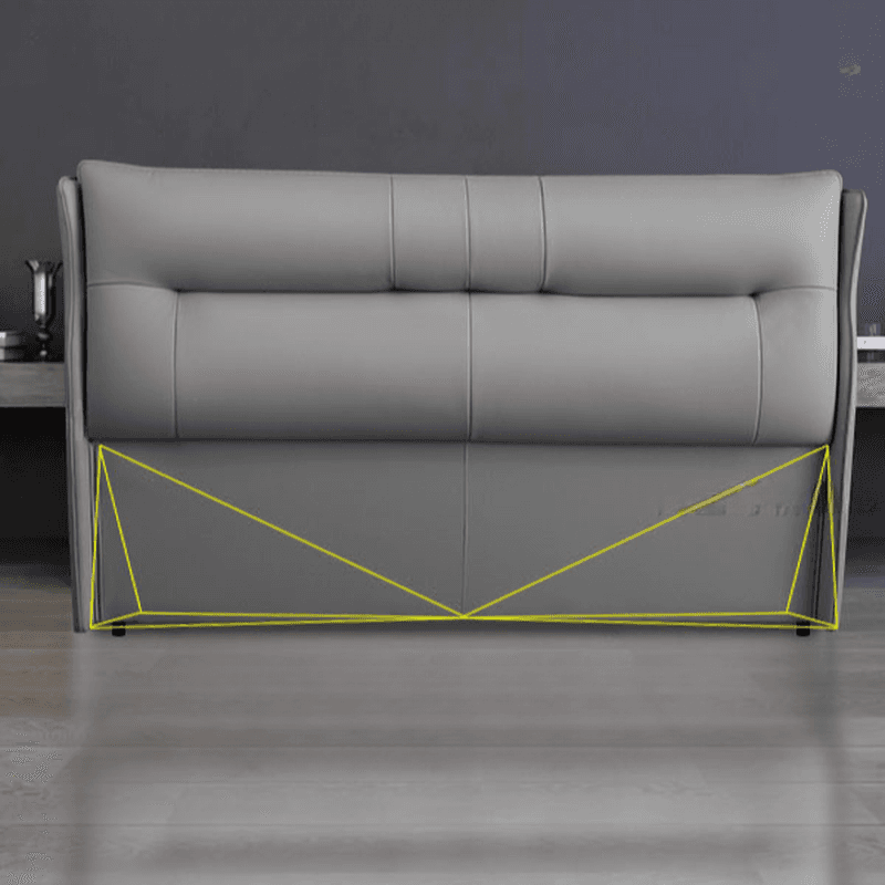 Modish No Distressing Timber Wingback Headboard with Rectangle Shape for King/Queen/Full Bed, Featuring Sponge Upholstery and Standard Height - image 7