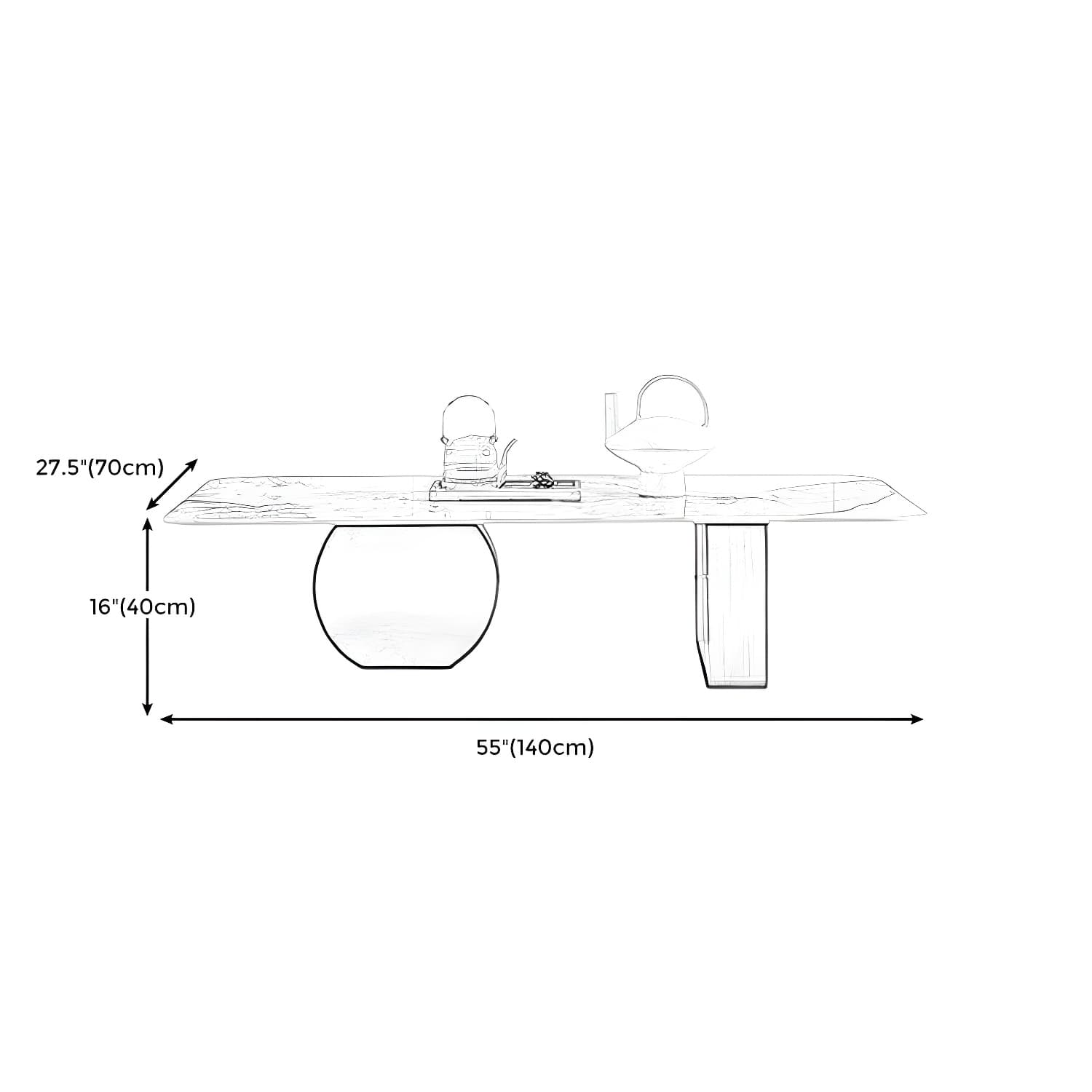 Marble White Rectangular Coffee Table Modern Round Cocktail Table - image 13