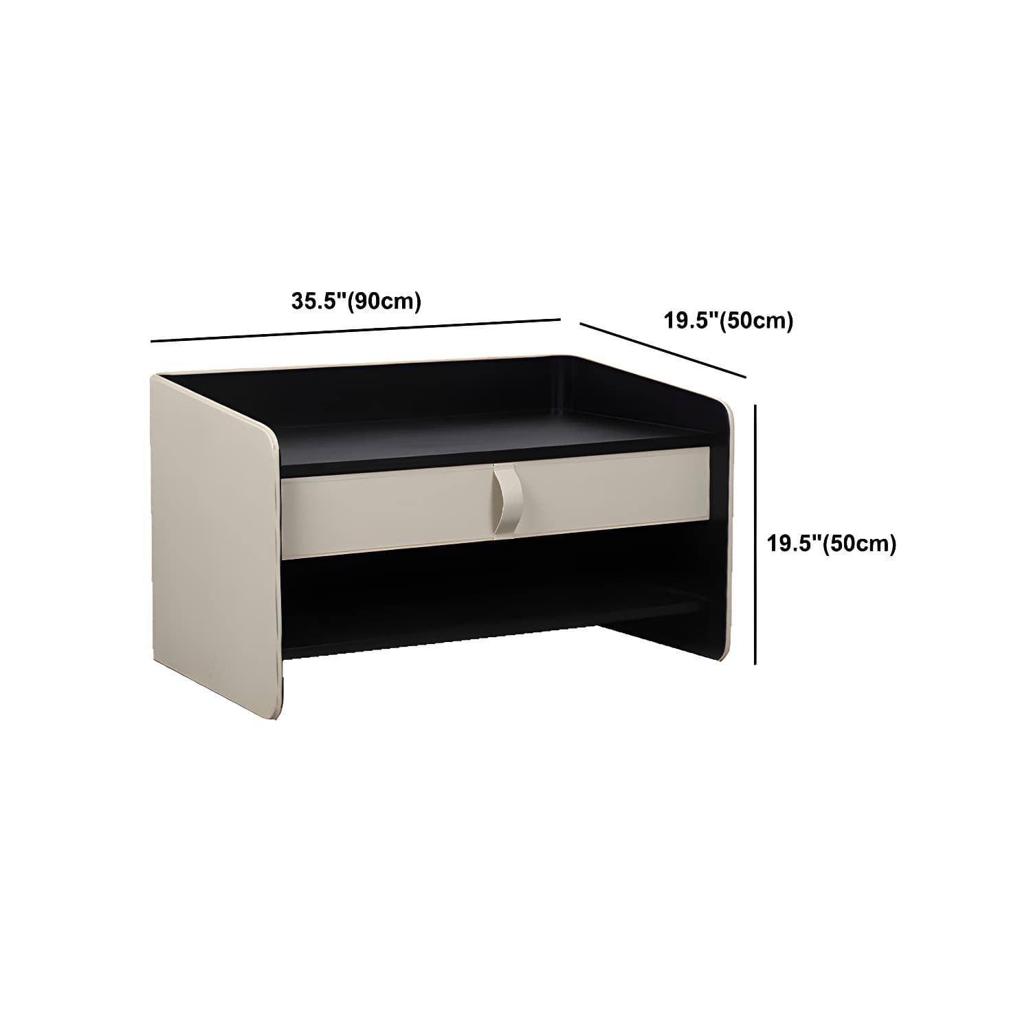 Faux Leather Nightstand Modern 1 - Drawer Accent Table Nightstand - image 16