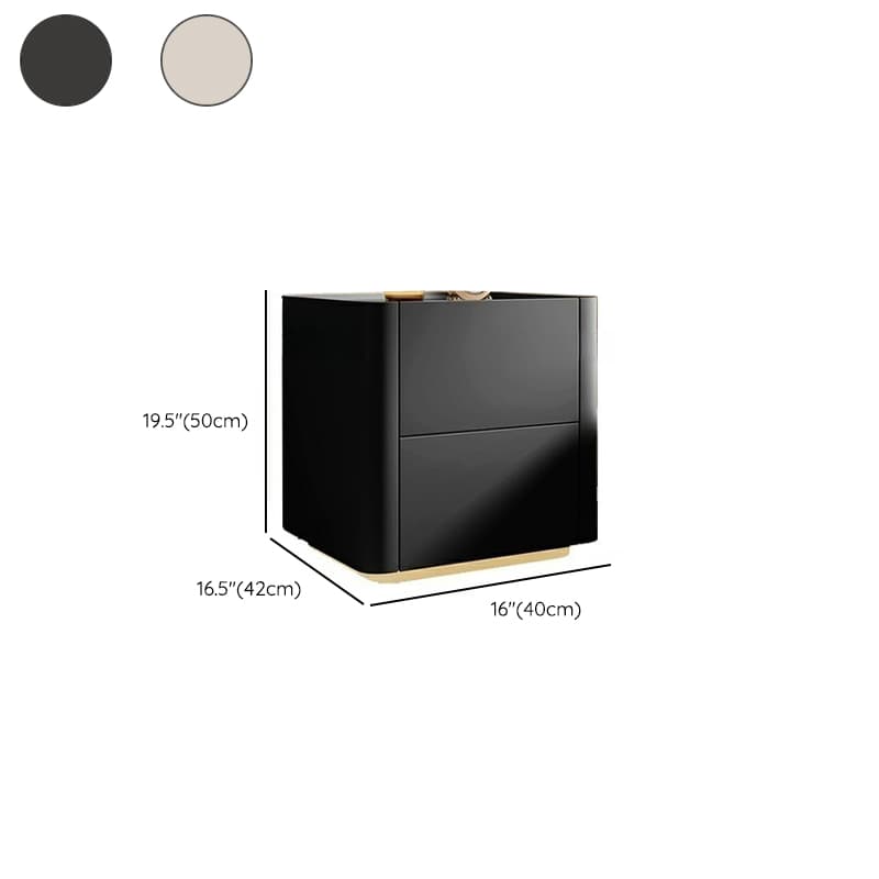 Modern Stylish Wood Nightstand Drawer Storage Petite Under 23 Inches Tall for Elegant Bedroom Decor - image 12