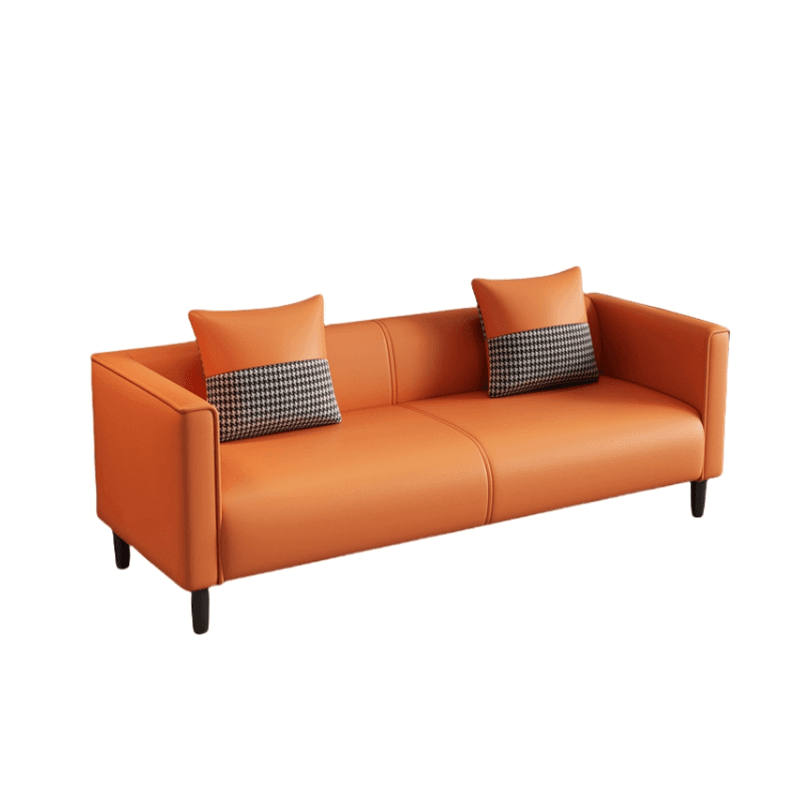 Trendy Solid Color Water Resistant Standard Sofa/Loveseat in Grey/Beige/Amber Color, Seats 3/2 People with 2 Pillows - image 13