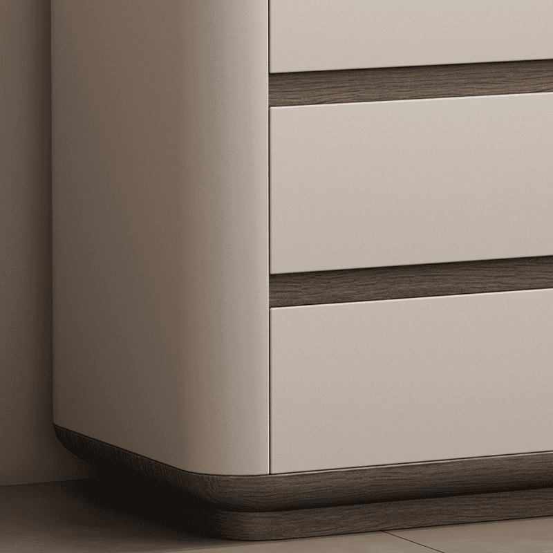Organic Modern Nightstand With Drawer Organization with 3 Drawers and Real Wood Countertop - image 12