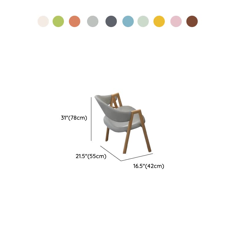 Dining Table Set with Sleighing Base and Fixed Table, Featuring Padded Chair with Back and Armrest, 5-piece Unfinished - image 15