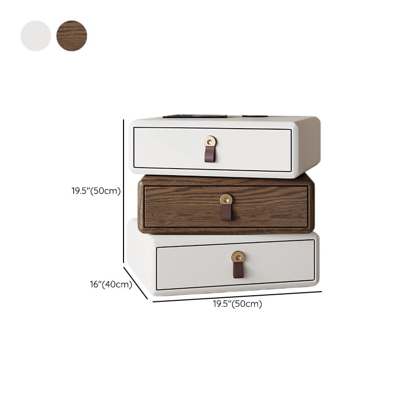 Organic Modern Nightstand With Drawer Organization Featuring 3 Drawers and Pleather Countertop - image 29