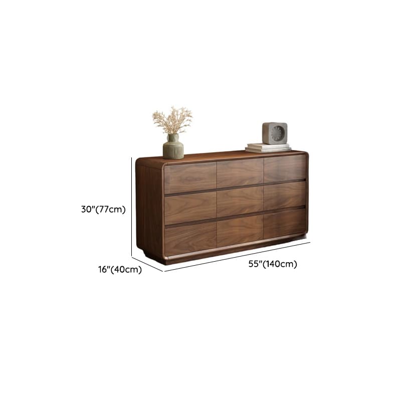Cocoa Simplistic Natural Wood Double Dresser/Lingerie Chest with 6/9/5 Drawers in Horizontal/Vertical Orientation - image 17