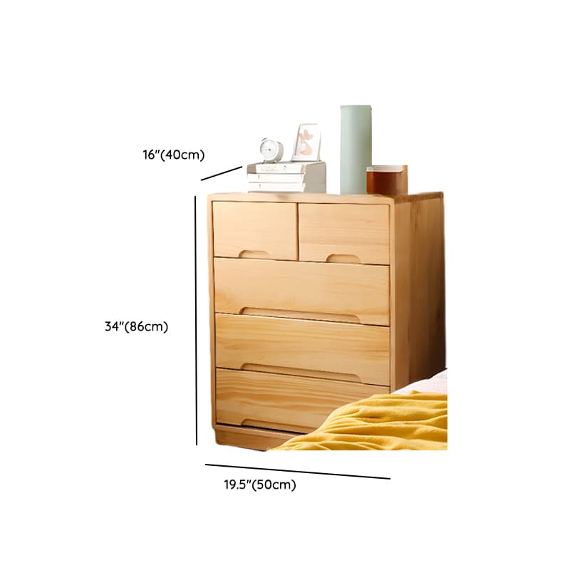 Modern Natural Wood Vertical Lingerie Chest with 6 Drawers/7 Drawers/5 Drawers - image 13
