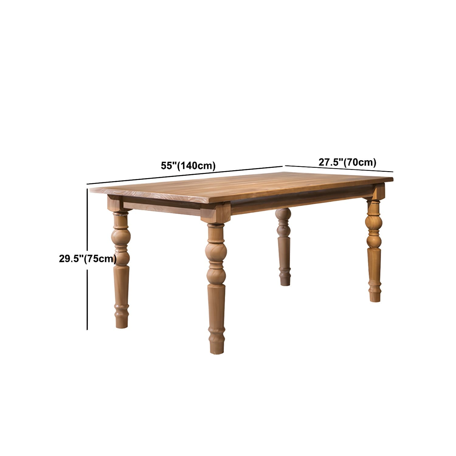 Medieval Modern Pine Wood Dining Table for Restaurant Rectangle Table with 4 Legs - image 14