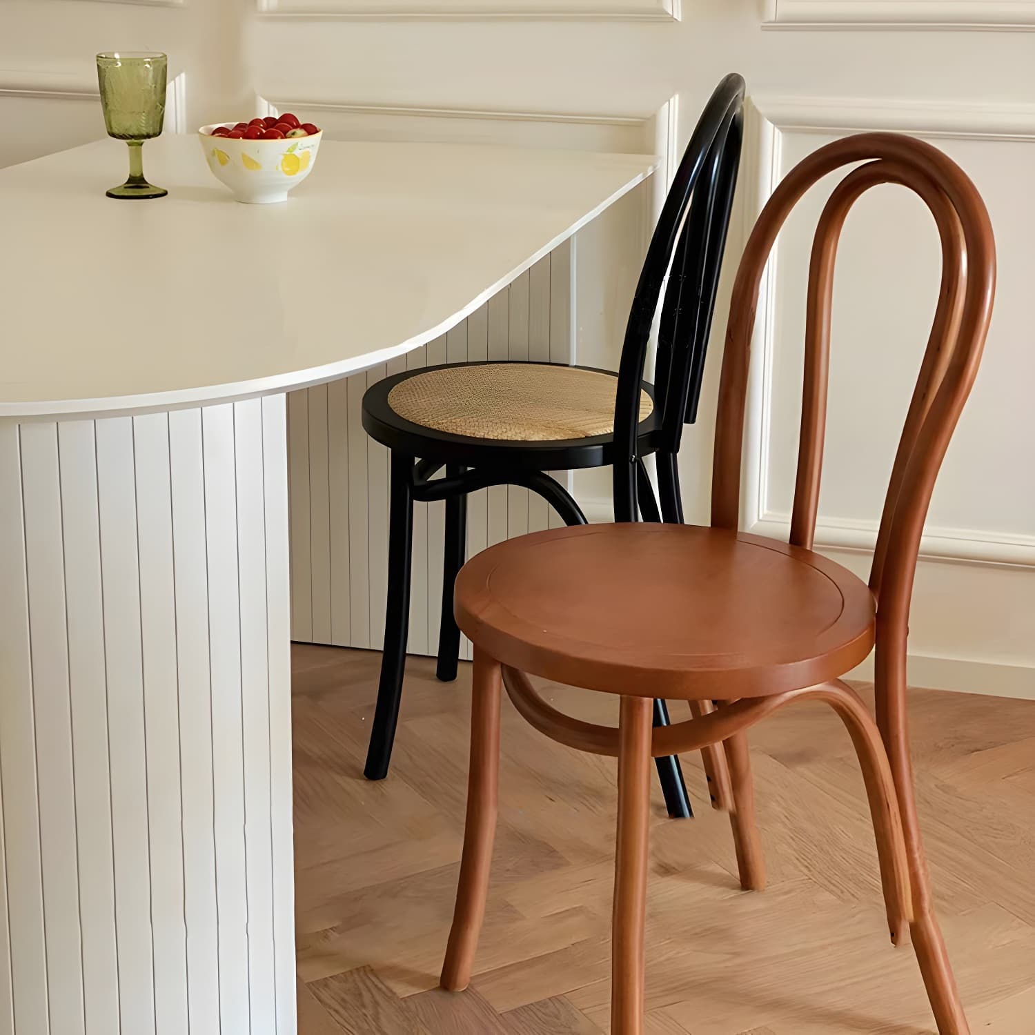 Scandinavian Wooden Side Chair with Standard Height and Armless Design - image 12
