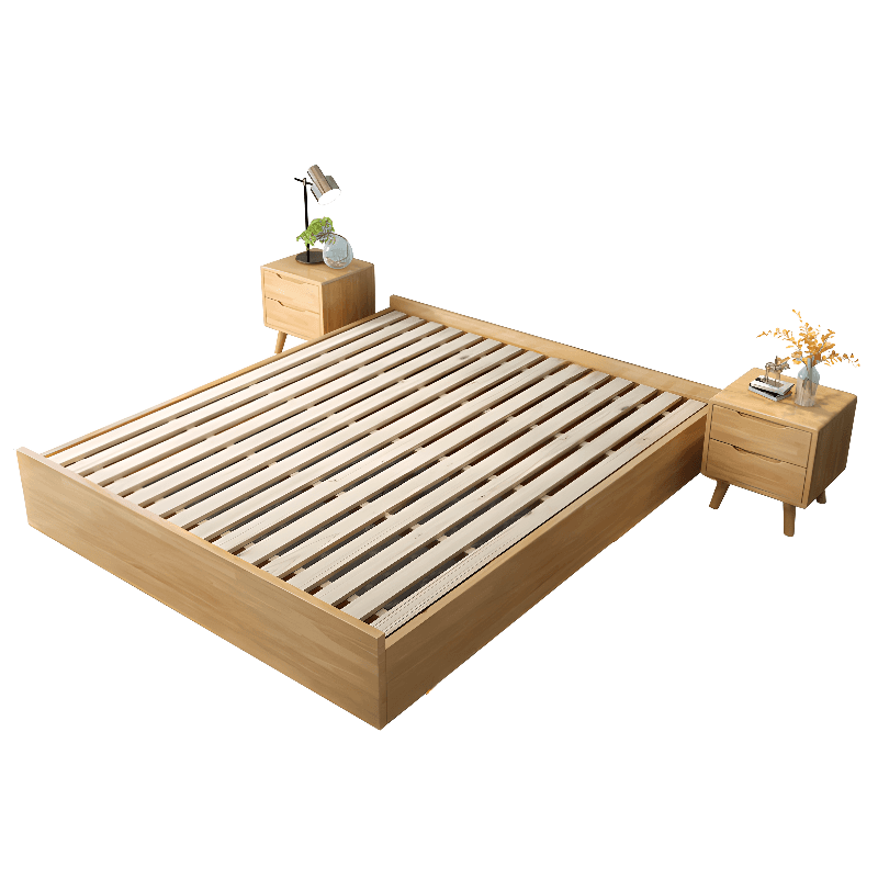 Modern Simple Style Natural Timber Bed with Lift Up Storage for Living Room - image 10