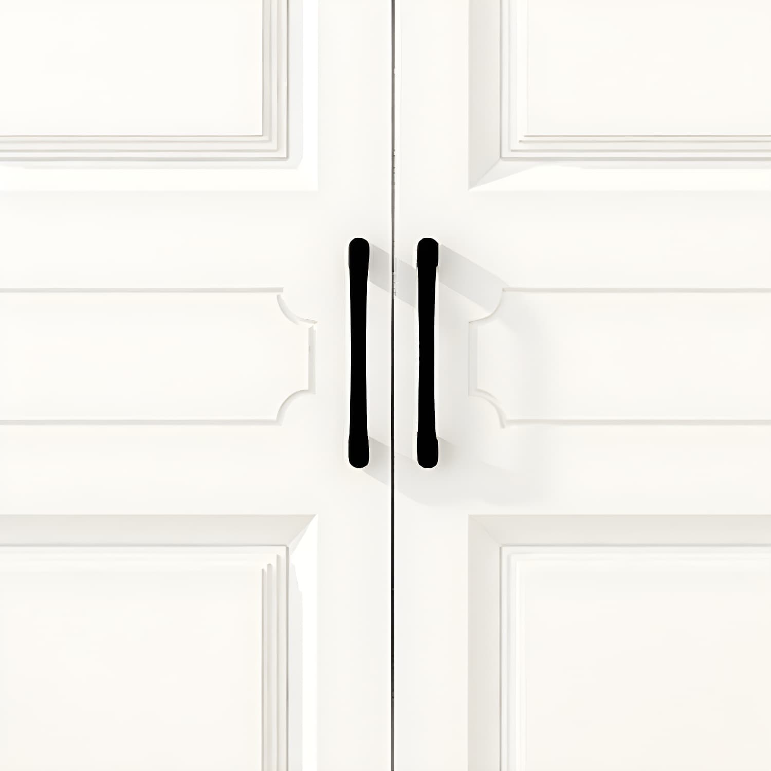 White Modern Wood Wardrobe Armoire with Clothing Rod and Shelves - image 8