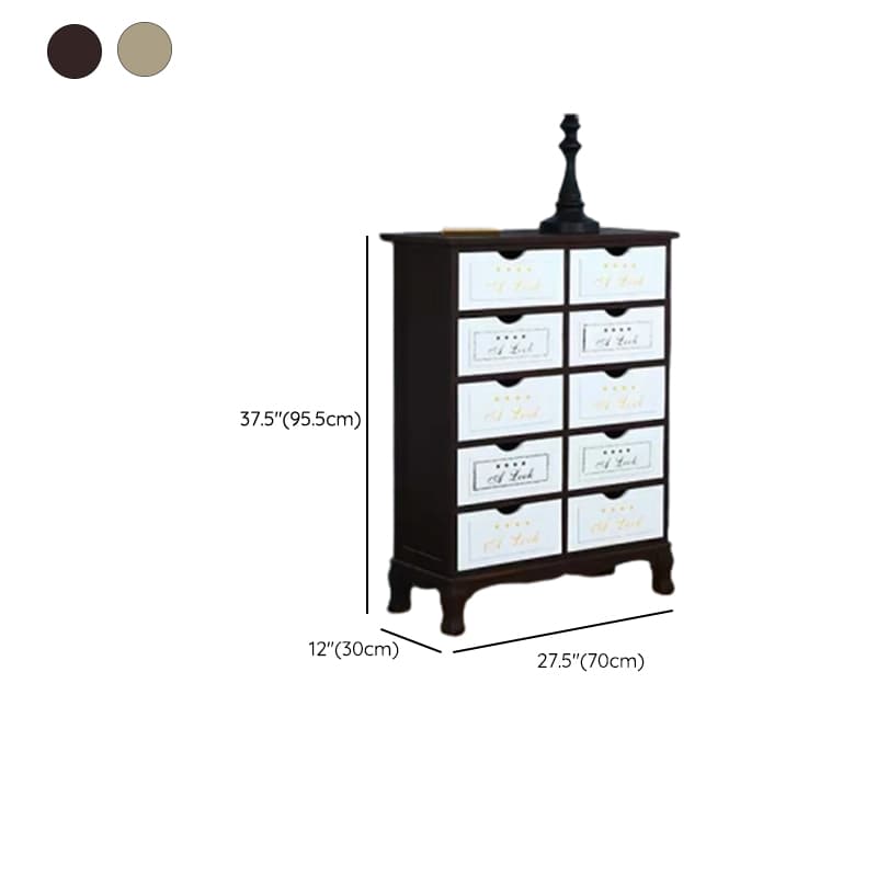 French Wood Vertical Console Dresser with 9 Drawers/7 Drawers/10 Drawers - image 36