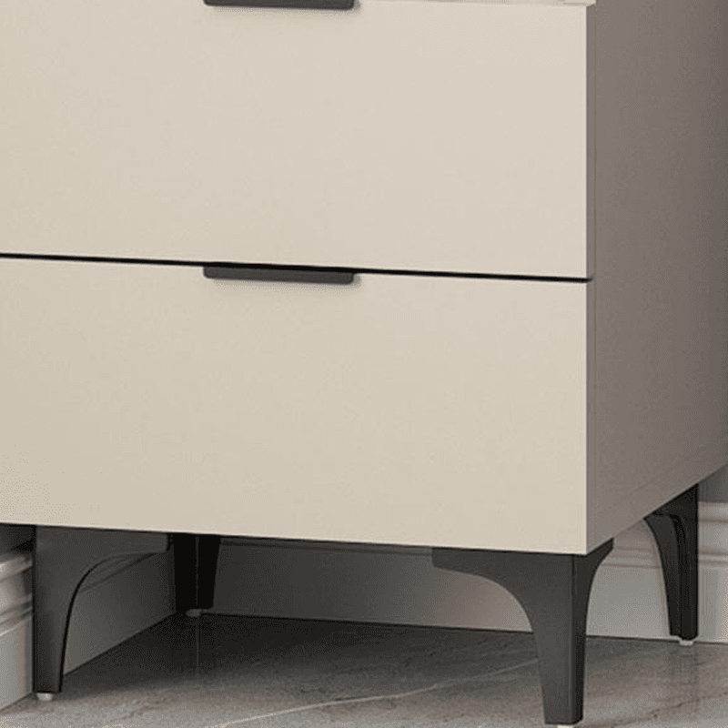 Rectangle Utility Cabinet with Locker, Glass Door, Pull Bars, White/Espresso/Off White Top, Soft Close Drawer, and Light - image 9