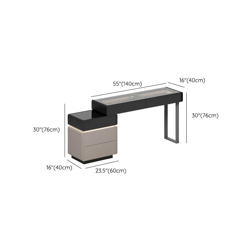 Multi-Purpose Vanity Set with Lighting, Scalable 2-in-1 Design, Push-Pull Function, Adjustable Touch, and Brightness - image 11