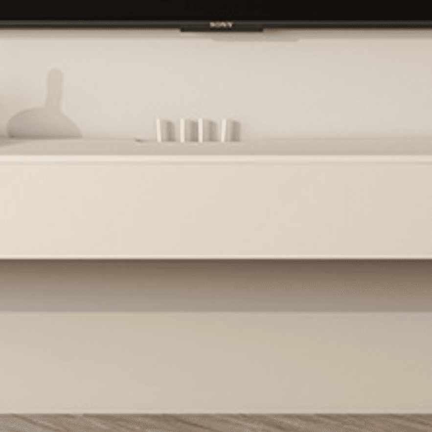 Contemporary Rectangular Wall Mounted TV Stand with Door Living Room - image 8