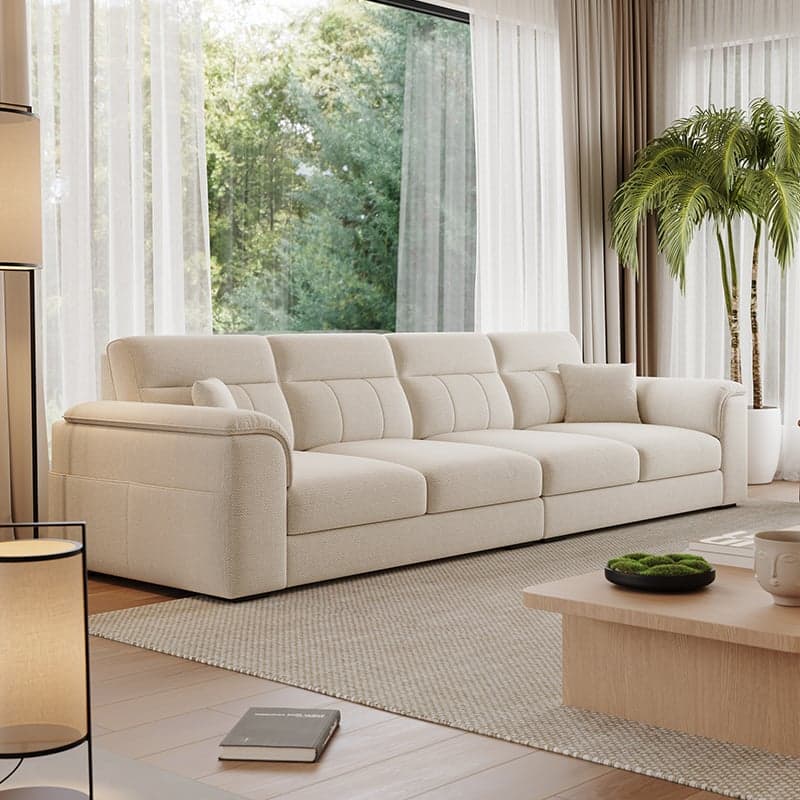 Modish Solid Color Standard Sofa in Light Gray/Light Brown/Beige for 6-Seater/5 Person/4-seater - image 8