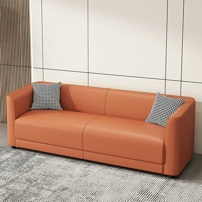 Dove Grey/Lime Green/Apricot Color Standard Sofa with Concealed Support for Parlor - image 6