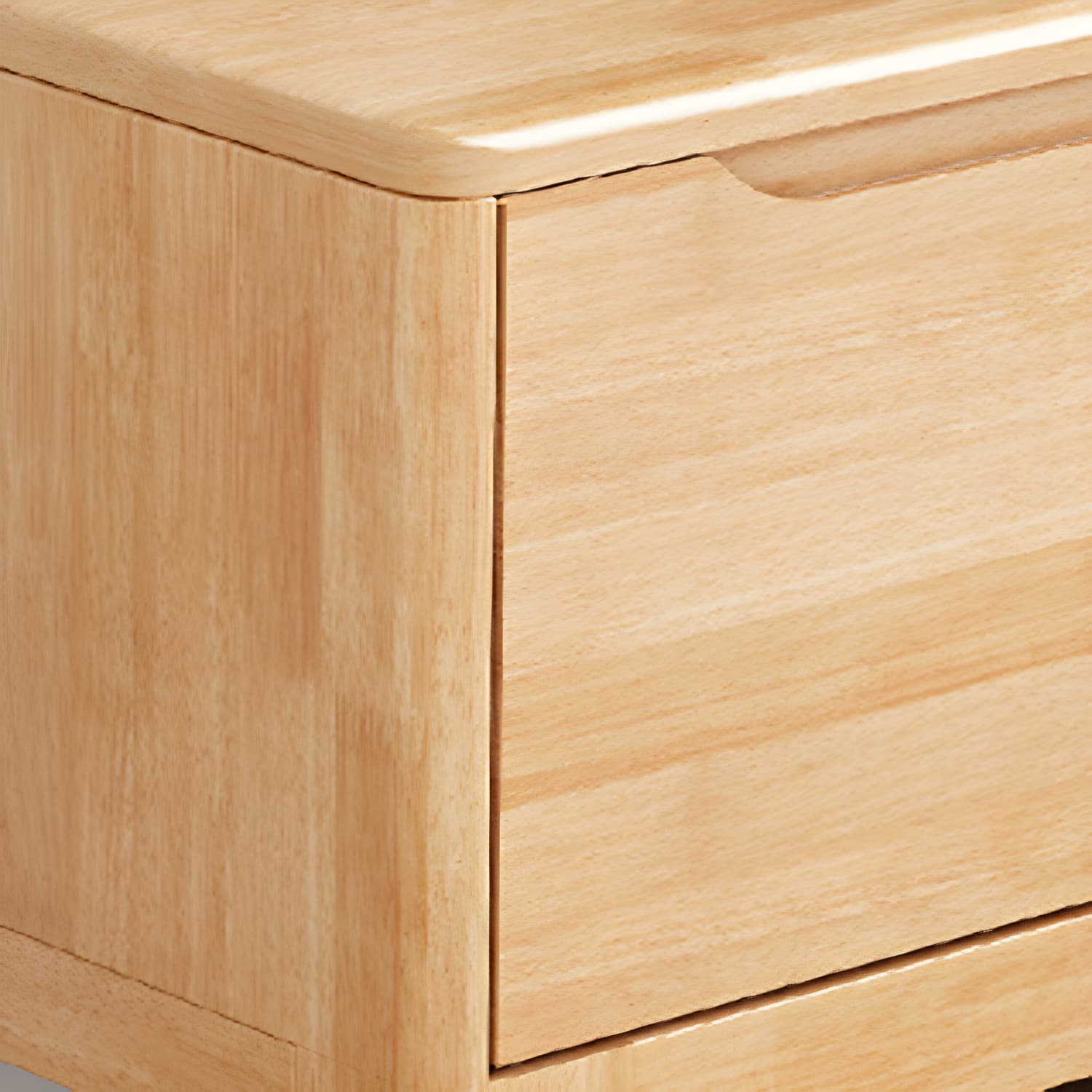 Scandinavian with Drawers Rubberwood with Cabinet TV Media Console - image 9