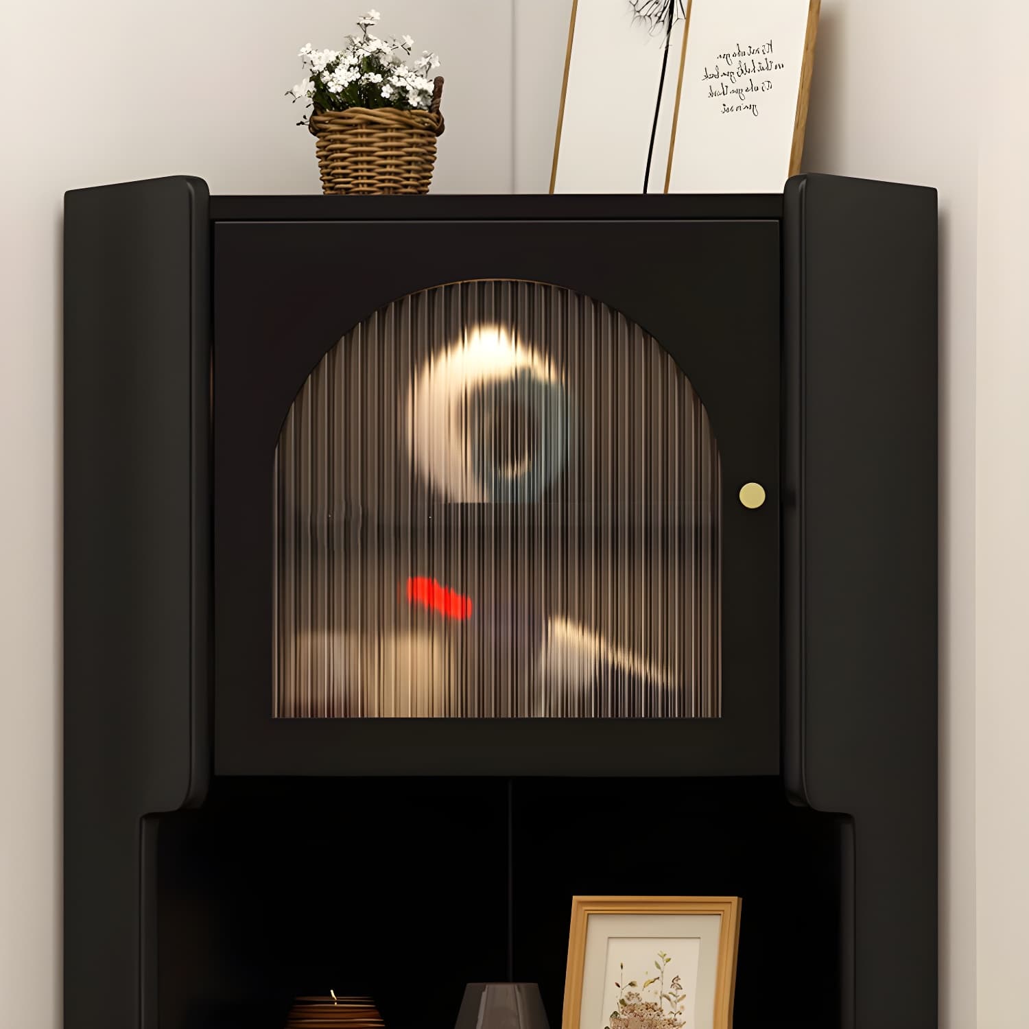 17'' Wood 1-Drawer Accent Cabinet Modern Wood Corner Cabinet with Legs - image 9