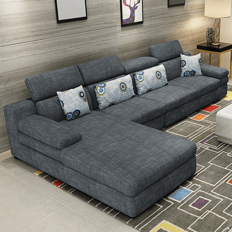 L-Shape Sofa Chaise with Left Hand Facing Orientation, Standard Foam Seat, Adjustable Headrest, and Concealed Support - image 5