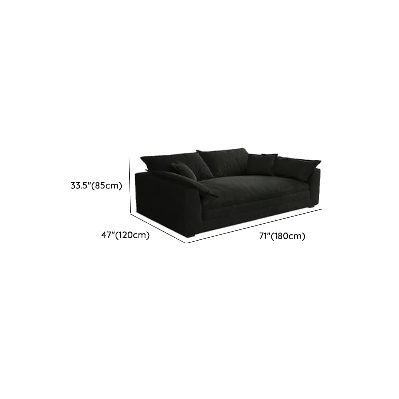 Art Deco Ink Solid Color Water Resistant Sofa Couch/Single Sofa for 5-seater/4-seater/6-seater with 2 Pillows - image 9