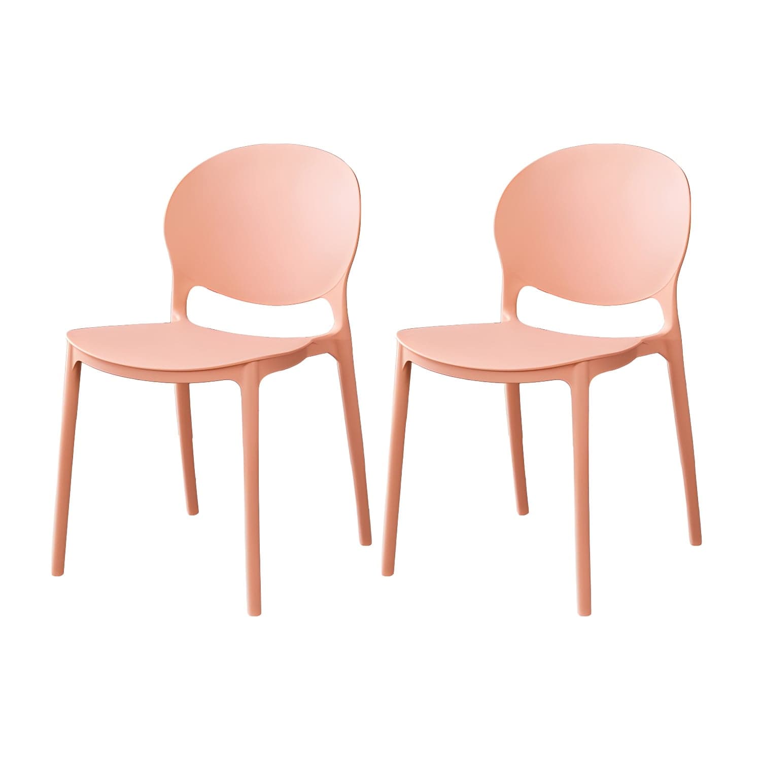 Plastic Open Back Dining Chair Indoor-Outdoor Stackable Side Chair - image 6