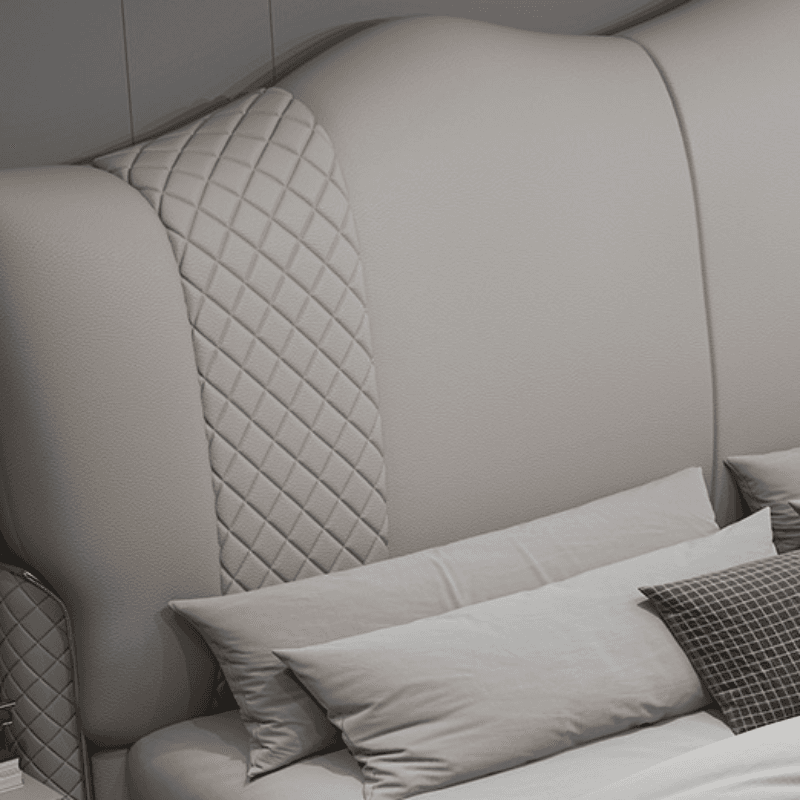 Dove Grey Solid Color Storage Bed with 3 Storage Boxes and Sponge Upholstery for Living Room - image 5