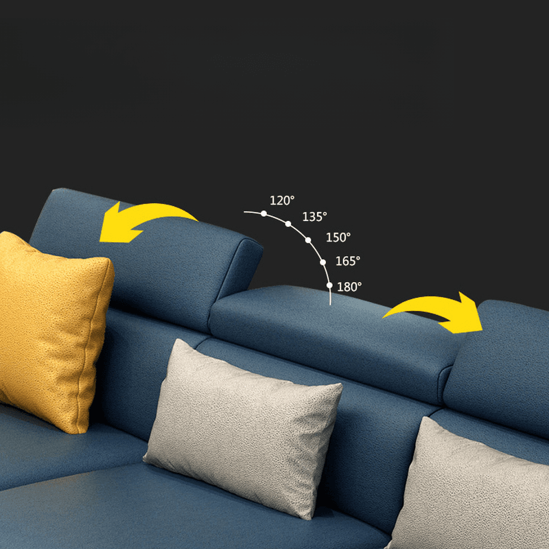 L-Shape Sofa Chaise with Left Hand Facing Orientation, Standard Foam Seat, Adjustable Headrest, and Concealed Support - image 11