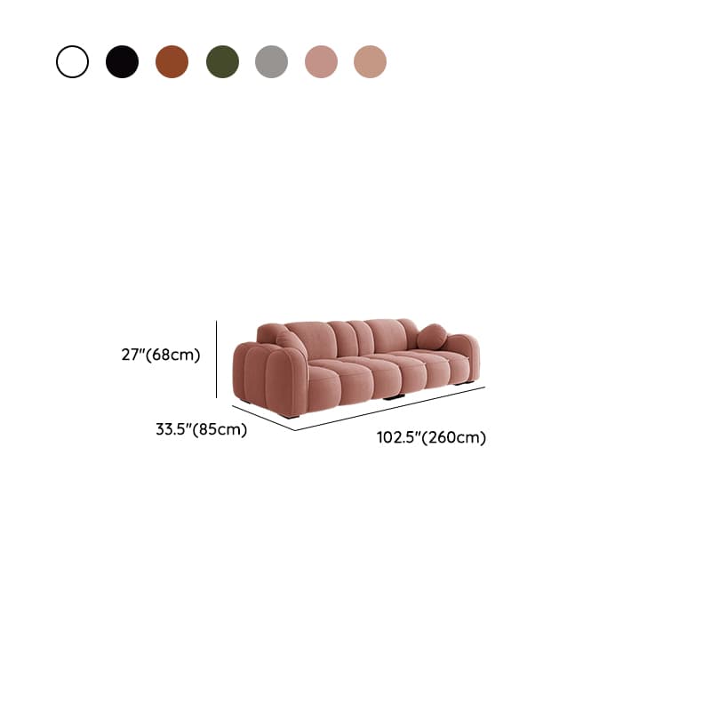 Trendy Solid Color Stain Resistant Standard Sofa in Dark Gray/Light Brown/Amber Color with Arm, 4-seater/Seats 3, and 2 Pillows - image 24