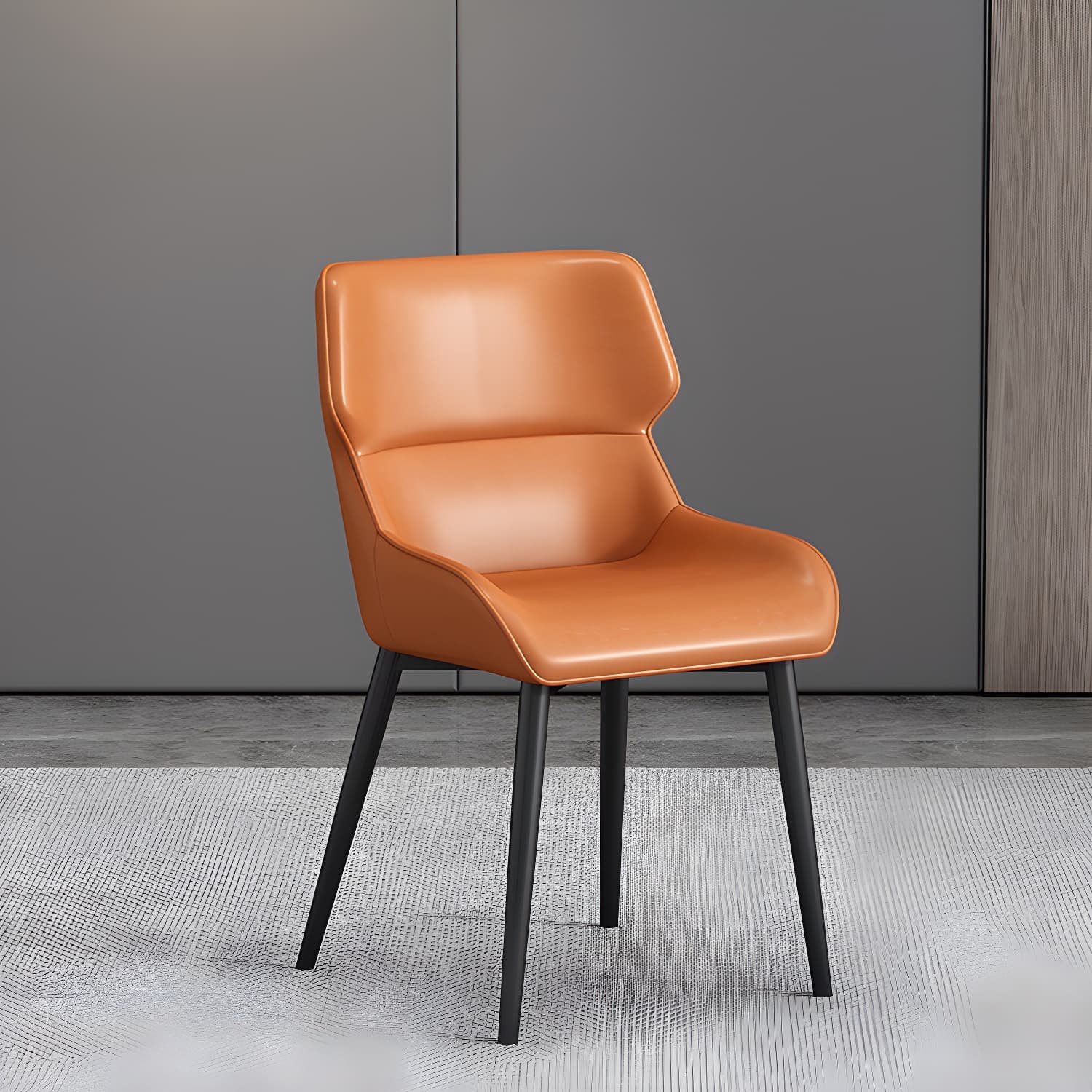Nordic Style Metal Chair Wingback Kitchen Side Chair for Dinning Room - image 9