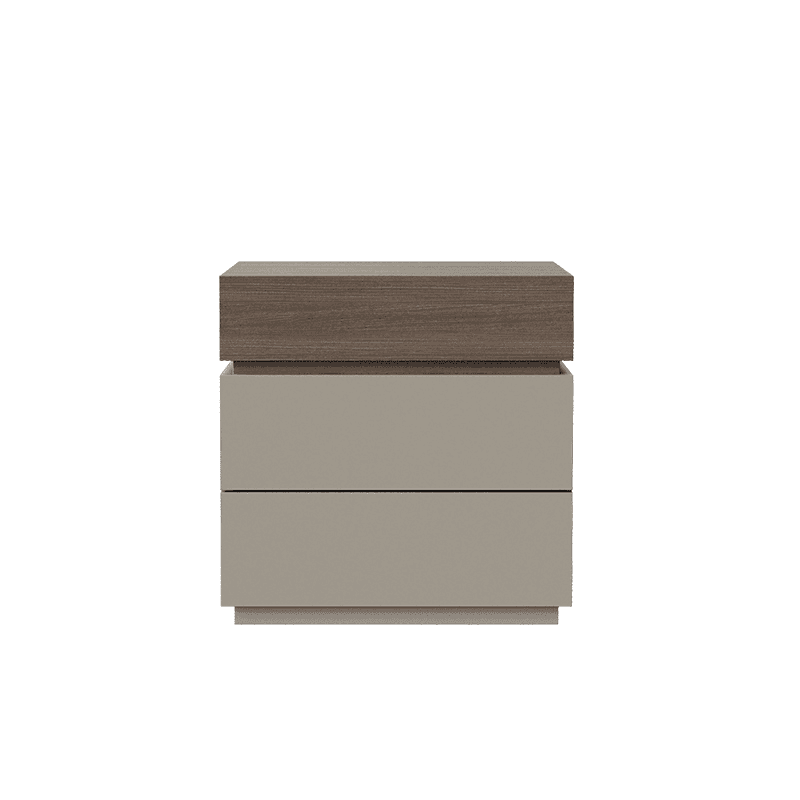 Organic Modern Nightstand With Drawer Organization with 3 Drawers and Real Wood Countertop - image 3