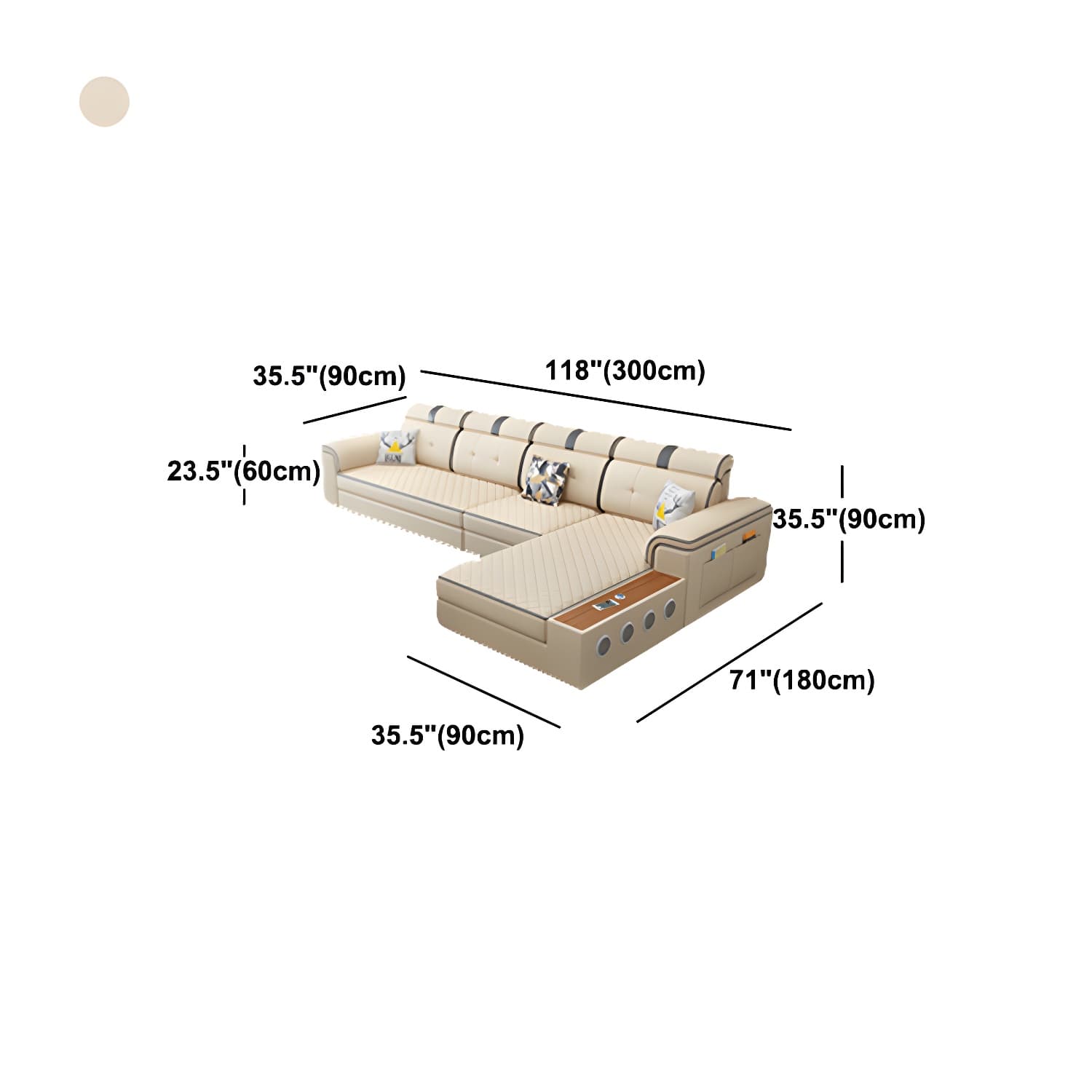 Modern Faux Leather Sofa Stain-Resistant Pillow Top Arm Furniture Sectionals - image 17