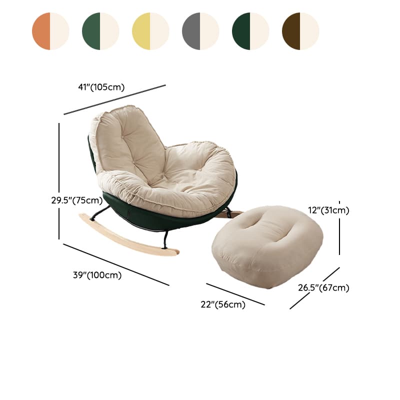Modern Upholstered Rocking Chair - Small Height, Strongly Built Supporting 398lbs+ Weight - image 18