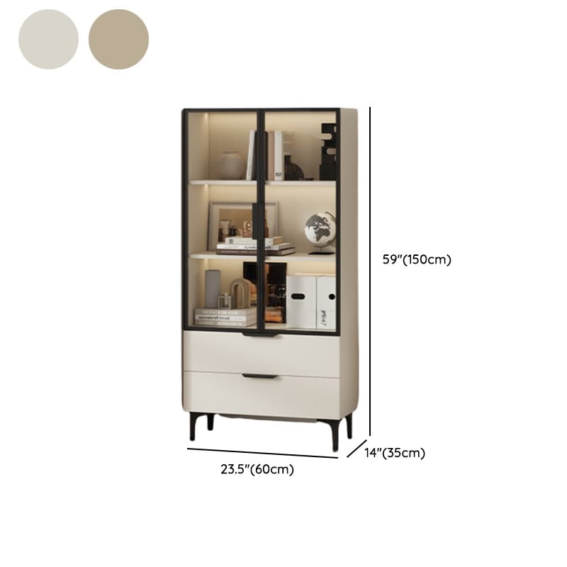 Detached Accent Cabinet with Damp-proof, Scratch-immune Glazed Door, Grip Bars in Chalk, and Soft Close Drawer - image 12