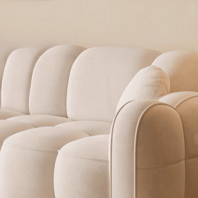 Trendy Solid Color Stain Resistant Standard Sofa in Dark Gray/Light Brown/Amber Color with Arm, 4-seater/Seats 3, and 2 Pillows - image 16