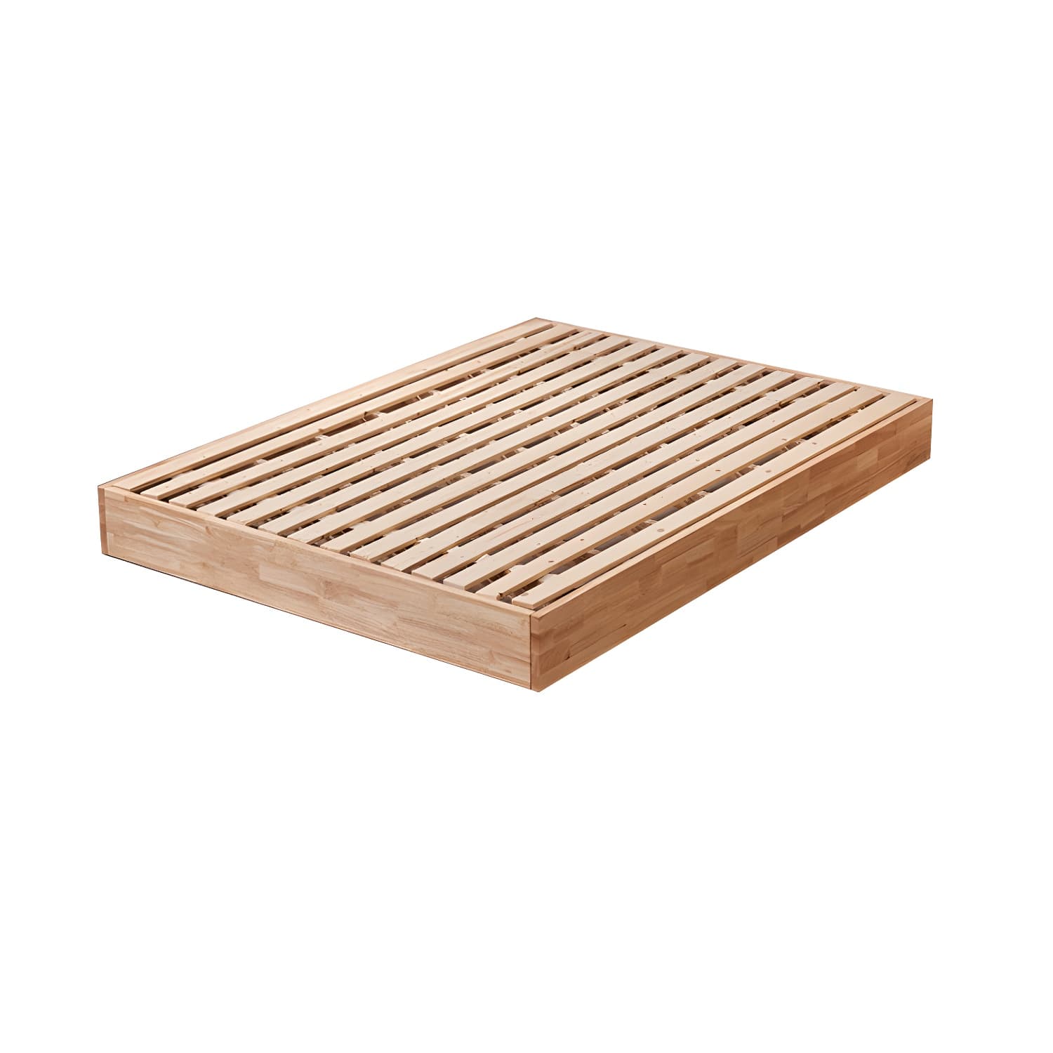 Natural Wood Platform Bed Frame Nordic 7.87-In High Wire-Grid Bed Frame - image 5