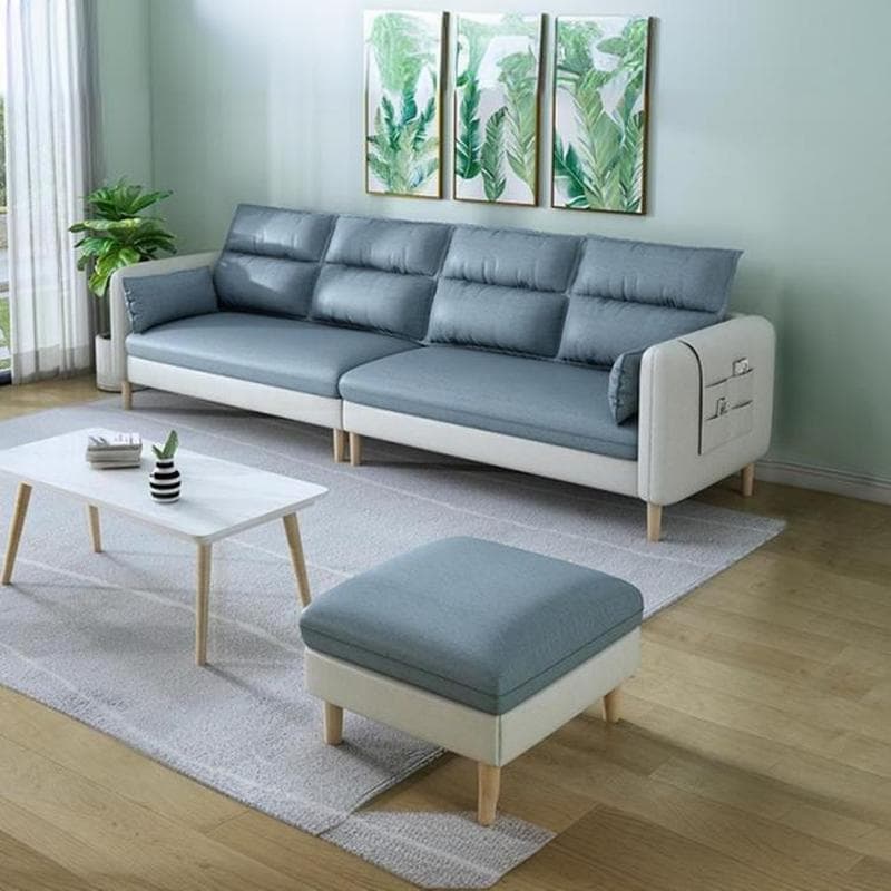 Modern Square Arm Storage Sofas with Loose Back and Ottoman for Living Room - image 3