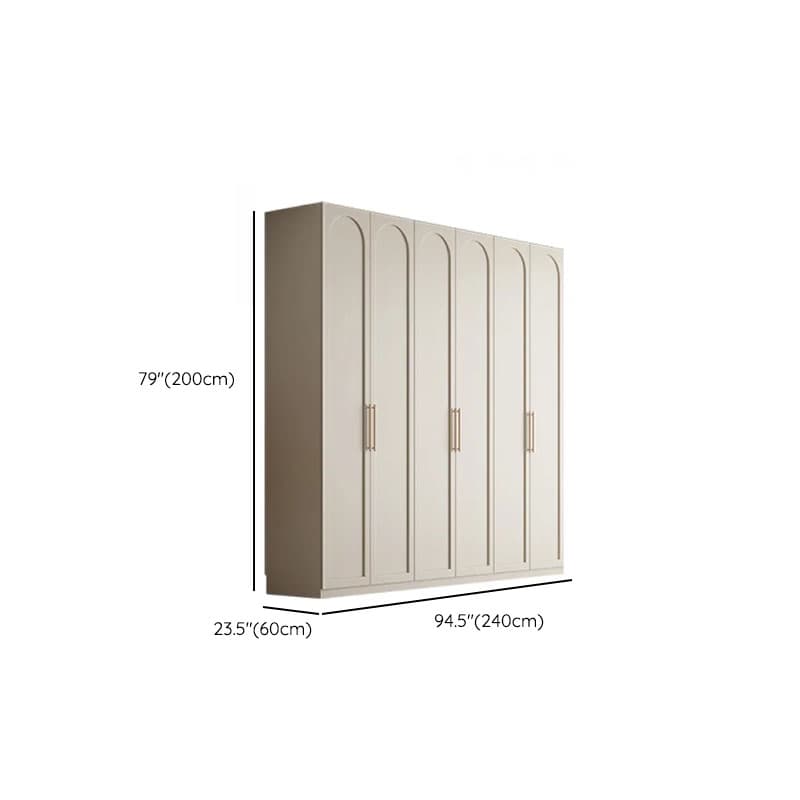 White Casual Manufactured Wood Independent Armoire Cabinet with Compartments, Soft Close Door, and Interior Shelves - image 15