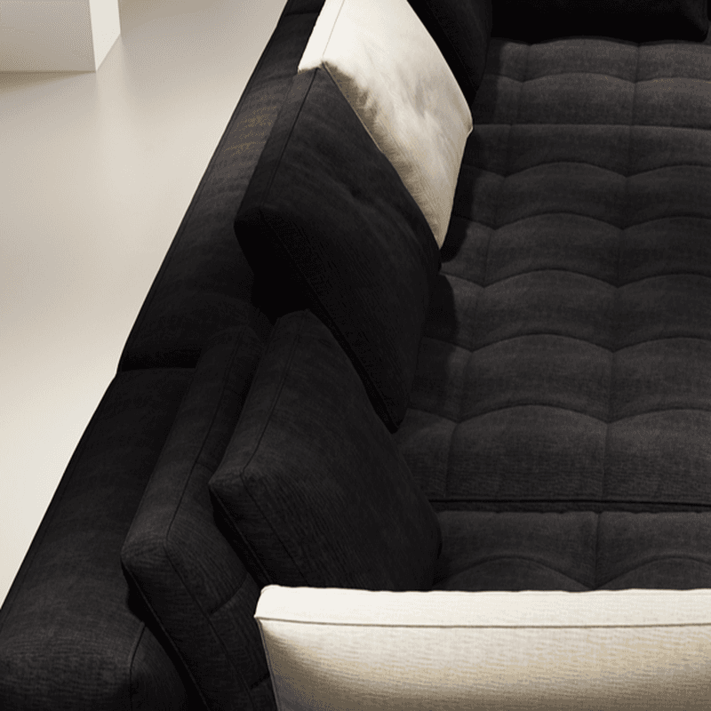 L-Shape Corner Sectional in Dark with Button-tufted Upholstery - image 5