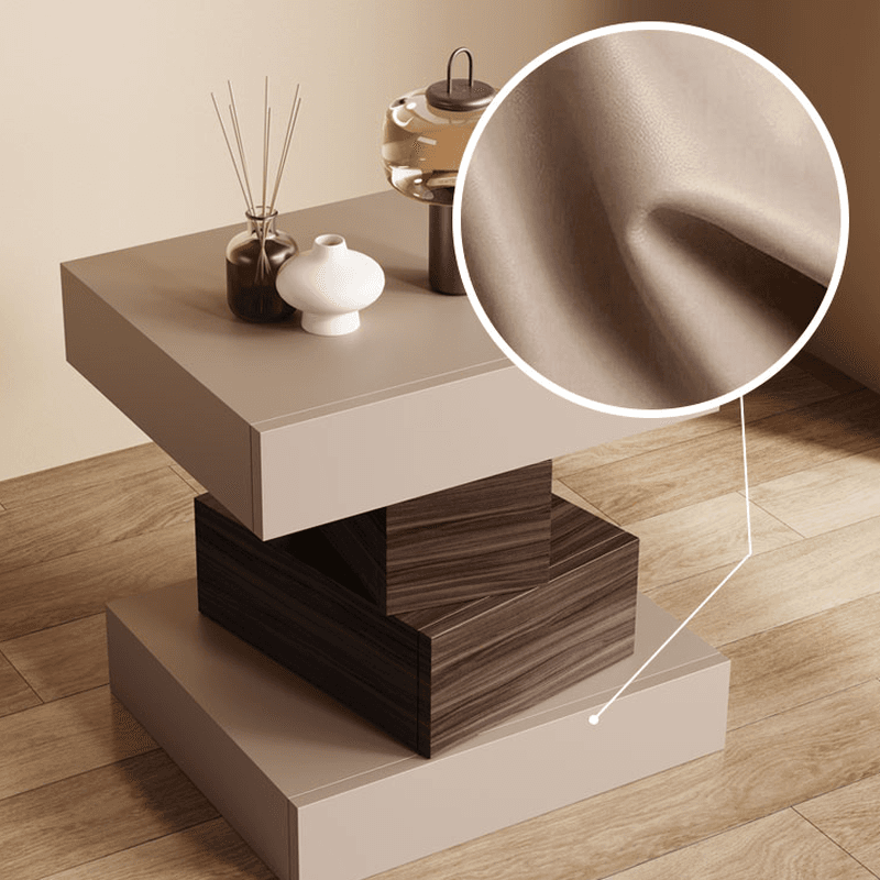 Scandinavian Synthetic Leather Drawer Storage Nightstand with 4 Drawers - image 16