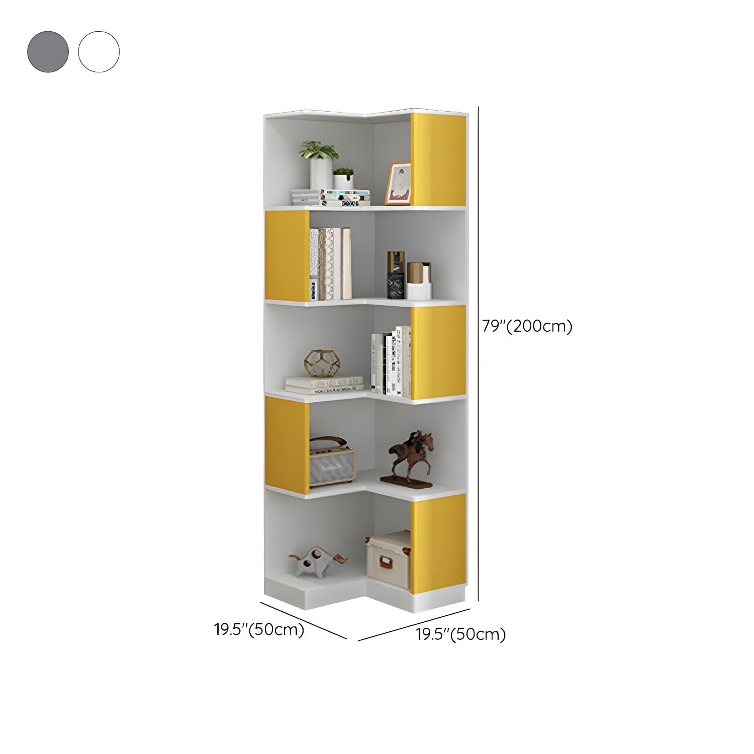 Contemporary Corner Standard with Shelves Manufactured Wood Accent Chest - image 15