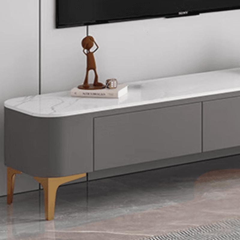 Modish Vitreous TV Stand with 3 Drawers for Sitting Room - image 10
