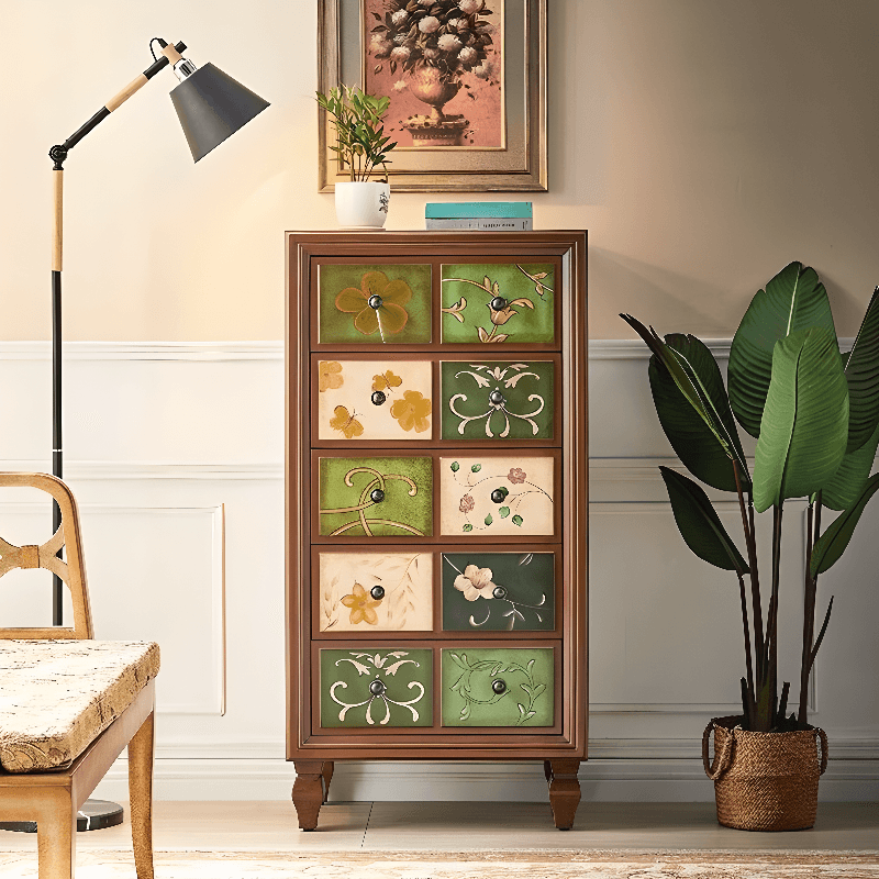 Modern Simple Style 3 Tiers/5 Tiers/4 Tiers Bachelor Chest/Console Dresser/Semainier in Solid+Manufactured Wood, Dyed Finish - image 6