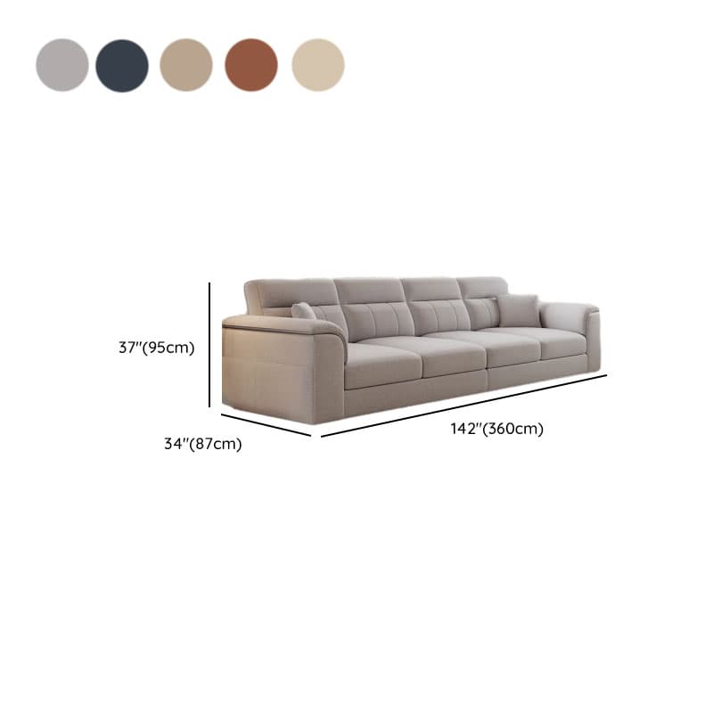 Modish Solid Color Standard Sofa in Light Gray/Light Brown/Beige for 6-Seater/5 Person/4-seater - image 15