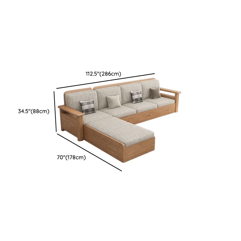 Versatile Straight/L-Shape Sofa/Sofa Recliner in Cotton for 5/Seats 2/1-seater with Drawer Storage and Horizontal/Left Orientation - image 17