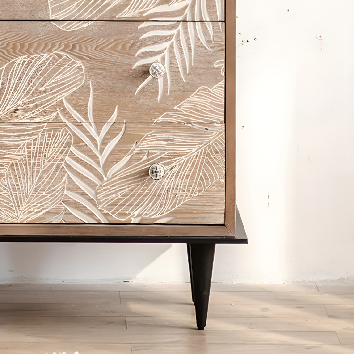Modern Standard Storage Cabinet Solid Wood Cabinet with Drawer - image 9