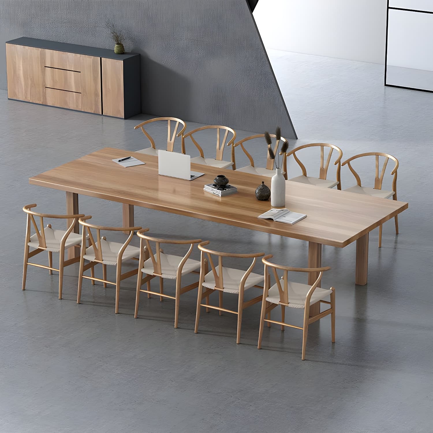 Modern Solid Wood Table for Restaurant Rectangle Brown Dining Table with 4 Legs - image 9